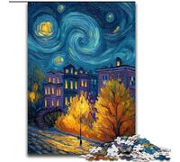 1000-Piece Jigsaw Puzzle Autumn Under The Night Sky Jigsaw Puzzle Made of Wood Perfect for Home & Office Decor, Parties, Birthdays size 50X75CM