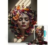 1000 Piece Jigsaw Puzzle Awakened by Flowers Clean Joint Game Brain Teasing Play Relax Play Time Birthday Fun Gift (50x75cm)