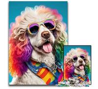 1000 Piece Jigsaw Puzzle Awesome Summer Stylish Dog Paper Jigsaw Puzzles for Adults for Teenager & Families Perfect DIY Decor & BrainTeasing Challenge 1000 PCS(38x26cm)
