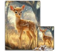 1000 Piece Jigsaw Puzzle Baby Antelope in Golden MeadowJigsaw Puzzles Challenging Brain Teaser for Teenagers Family Game Night Fun 1000 PCS(75x50cm)