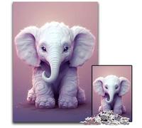 1000 Piece Jigsaw Puzzle Baby Elephant Charlie Wooden Jigsaw Puzzles for Adults for Teenager & Families Perfect DIY Decor & BrainTeasing Challenge 1000 PCS(75x50cm)