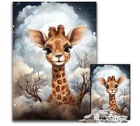 1000 Piece Jigsaw Puzzle Baby Giraffe Paper Jigsaw Puzzles for Adults for Teenager & Families Perfect DIY Decor & BrainTeasing Challenge 1000 PCS(38x26cm)