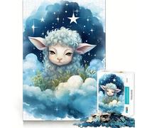 1000 Piece Jigsaw Puzzle Baby Sheep Clean Joint Game Brain Teasing Play Relax Play Time Birthday Fun Gift (38x52cm)