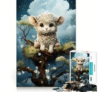 1000 Piece Jigsaw Puzzle Baby Sheep Clean Joint Game Brain Teasing Play Relax Play Time Birthday Fun Gift (38x52cm)