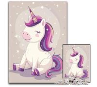 1000-Piece Jigsaw Puzzle Baby Unicorn Cute Animal Puzzles for Adults Challenging Brain Teaser for Teenagers Family Fun Interactive Game 1000 PCS(38x26cm)