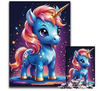 1000 Piece Jigsaw Puzzle Baby Unicorn Cute Impossible Jigsaw Puzzles for Adults Family Interactive Game Craft Gift with Colorful Artwork 1000 PCS(38x26cm)