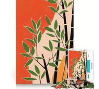 1000 Piece Jigsaw Puzzle Bamboo And Leaves Japanese Woodblock Print Perfect Edge Play Smart Challenge Fun Slow Play Fun Birthday Fun Gift (50x75cm)