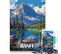 1000 Piece Jigsaw Puzzle Banff National Park Poster Perfect Edge Play Smart Challenge Fun Slow Play Fun Birthday Fun Gift (38x26cm)