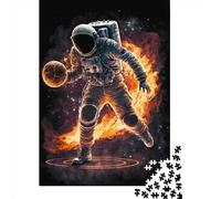 1000 Piece Jigsaw Puzzle Basketball Astronaut Space Jigsaws Puzzles Paper Puzzle Assembly Toy Family Interactive Game 1000pcs (38x26cm)