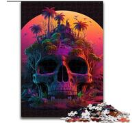 1000-Piece Jigsaw Puzzle Beach Skeleton Puzzles for Adults Relaxing Entertainment, Home Decor (Size 38x26cm)