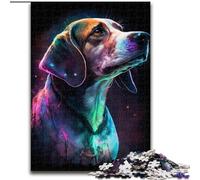 1000 Piece Jigsaw Puzzle Beagle Made of Wood, for Parents, Lovers, Friends - Age 14+ 50x75cm An for Christmas Or Birthdays
