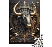 1000 Piece Jigsaw Puzzle Bear Golden Art Deco 1 Jigsaws Puzzles Wooden Puzzle Assembly Toy Family Interactive Game 1000pcs (75x50cm)