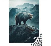 1000 Piece Jigsaw Puzzle, Bear on A Mountain Peak, 70x50cm/1000pcs, for Adults, Relaxing Winter Hobby, Weekend Downtime And Cosy Evenings