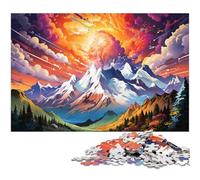 1000 Piece Jigsaw Puzzle Beautiful And Wonderful World Scenery Puzzle for Adults Wooden Jigsaw Puzzles Challenging Game 1000 PCS(75x50cm)