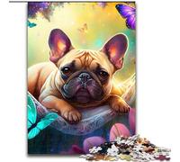 1000 Piece Jigsaw Puzzle Beautiful French Bulldog Jigsaw Puzzles for Adults size 50x75cm for Teenager & Families, Perfect DIY Decor & Brain-Teasing Challenge