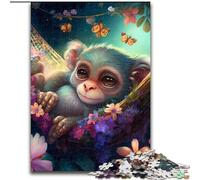 1000-Piece Jigsaw Puzzle Beautiful Monkey Puzzles for Adults Relaxing Entertainment, Home Decor (Size 38x26cm)