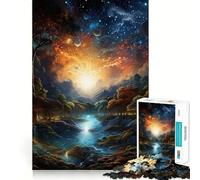 1000 Piece Jigsaw Puzzle Beautiful Night Sky Perfect Edge Play Smart Challenge Fun Slow Play Fun Birthday Fun Gift (38x26cm)