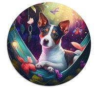 1000 Piece Jigsaw Puzzle Beautiful Rat Terrier Difficult Puzzles for Adults Family Game Night,Home Decor & Brain Training Gift 67.5x67.5 cm