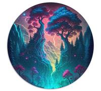 1000 Piece Jigsaw Puzzle Beautiful River And Tree 1000Pc Adults Round Jigsaw Puzzle for Mother'S Day, Birthdays, Christmas (Size 67.5x67.5cm)