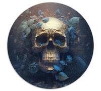 1000-Piece Jigsaw Puzzle Beautiful Skull Puzzles for Adults Challenging Brain Teaser for Teenagers, Family Game Night Fun 67.5x67.5cm