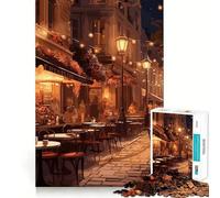 1000 Piece Jigsaw Puzzle Beautiful Street Corner Perfect Edge Play Smart Challenge Fun Slow Play Fun Birthday Fun Gift (38x52cm)