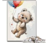 1000-Piece Jigsaw Puzzle Beautiful Watercolor Bear Jigsaw Puzzles Made of Wood,Challenging DIY Brain Teaser, Interactive Family Game 1000pcs(50x75cm)