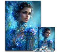 1000 Piece Jigsaw Puzzle Beautiful Woman Cardboard Puzzles Stress Reliever Staycation Kill Time, A Work of Art for And Age 14 26X38CM