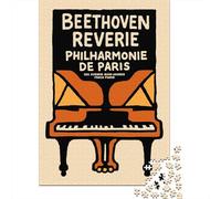 1000 Piece Jigsaw Puzzle, Beethoven Reverie Philharmonie De Paris, 38x26cm/1000pcs, for Adults, Shared Puzzle Activity, Relaxing Evenings And Time Together
