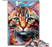 1000 Piece Jigsaw Puzzle Bengal Cat Impossible Jigsaw Puzzles for Adults for Home Decor, Brain Training 26x38cm