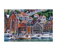 1000 Piece Jigsaw Puzzle，Bergen, Norway，Puzzle Unique Birthday And Xmas Gifts（38x26cm）-AL31