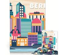 1000 Piece Jigsaw Puzzle Berlin City Germany Design Perfect Edge Play Smart Challenge Fun Slow Play Fun Birthday Fun Gift (38x26cm)