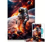 1000 Piece Jigsaw Puzzle Big Astronaut Perfect Edge Play Smart Challenge Fun Slow Play Fun Birthday Fun Gift (50x75cm)