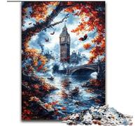 1000-Piece Jigsaw Puzzle Big Ben, London 1000 Pieces Puzzles for Adults Making It A Great Gift for Family Fun (size50x75cm)