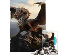 1000 Piece Jigsaw Puzzle Big Bronze Dragon On Hill for Educational Game Addictive Toys to Cultivate Patience Art Work Gifts Analysis And Logic (Size 50x75cm)