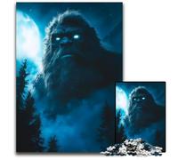 1000 Piece Jigsaw Puzzle Bigfoot in The Moonlight Impossible Jigsaw Puzzles for Adults Brain TeaserHome Decor Perfect 1000 PCS(38x26cm)
