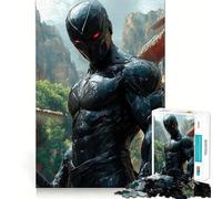 1000 Piece Jigsaw Puzzle Black Ninja with Red Eyes Accurate Cut Art, Mind Game Gift, Easy Play Game, Birthday Fun Gift (38x26cm)