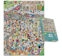1000 Piece Jigsaw Puzzle - Bloc Party by Len Epstein - Comical Cartoon Puzzle - Made In Britain - For Adults, Teens And Kids - 66cm X 50cm