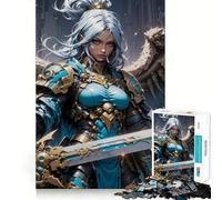 1000 Piece Jigsaw Puzzle Blue Angel Warrior Part Accurate Cut Art, Mind Game Gift, Easy Play Game, Birthday Fun Gift (38x52cm)