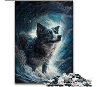1000 Piece Jigsaw Puzzle Border Collie Dog Jigsaw Puzzle Made of cardboard, Interactive Family Game, DIY Home Decor Brain Challenge Gift 1000pcs(26x38cm)
