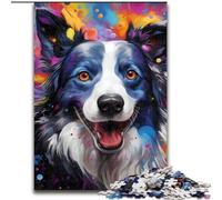 1000 Piece Jigsaw Puzzle Border Collie Nebula Made of Wood, Interactive Family Game, Suitable for Ages 14+ 50x75cm An for Christmas Or Birthdays