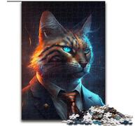 1000-Piece Jigsaw Puzzle Boss Bengal Cat Jigsaw Puzzles for Adults 1000 Piece Ideal for And Family Fun for Holidays, Birthdays size : 50x75cm
