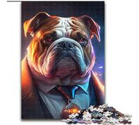 1000 Piece Jigsaw Puzzle Boss Bulldog Challenging Puzzles size 50x75cm Interactive Family Game, Ideal, Family Activity Game
