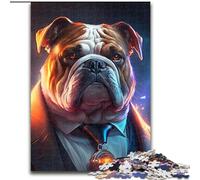 1000 Piece Jigsaw Puzzle Boss Bulldog Jigsaw Puzzles size 26x38cm Interactive Family Game, DIY Home Decor Brain Challenge Gift