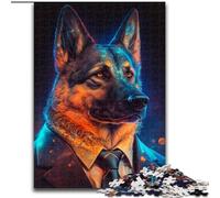 1000 Piece Jigsaw Puzzle Boss Giraffe 1000-Piece Jigsaw Puzzle Teenager Stress Reduction Cool Unique Gift for Family (Szie 26x38 cm)