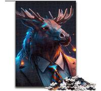 1000 Piece Jigsaw Puzzle Boss Raccoon 1000-Piece Jigsaw Puzzle Teenager Stress Reduction Cool Unique Gift for Family (Szie 50x75 cm)