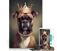 1000 Piece Jigsaw Puzzle Boxer Dog Visionary Precise Cut Art Brain Boosting Play Leisure Time Fun Xmas Decor Gift (38x52cm)
