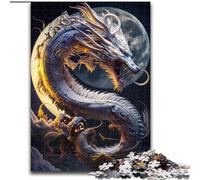 1000 Piece Jigsaw Puzzle Brave Dragon Made of Wood, for Ages 14+ 50x75cm Brain Teaser Game for Teenagers, for Family Game Night