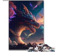 1000-Piece Jigsaw Puzzle Brave Dragon Wooden Jigsaw Puzzles for Adults Brain Challenge, for Teenagers & Home Decor size : 50x75cm