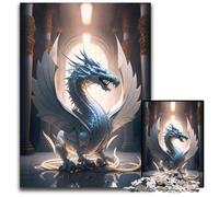 1000 Piece Jigsaw Puzzle Brave Dragon Wooden Jigsaw Puzzles Perfect for Christmas, Halloween, Easter, New Year 50x75CM/19.68x29.52inch