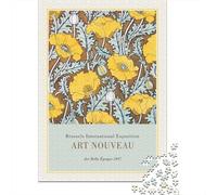 1000 Piece Jigsaw Puzzle, Brussels International Exposition Art Nouveau, 52x38cm/1000pcs, for Adults, Shared Puzzle Activity, Relaxing Evenings And Time Together